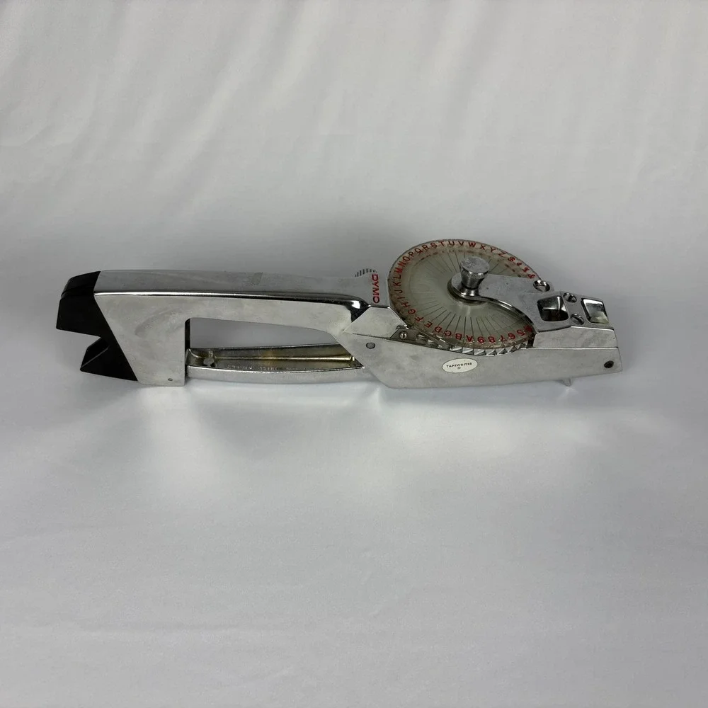 Vintage Dymo Tapewriter Chrome Embossing Label Maker Made in USA Retro Office